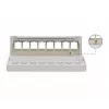 Patchpaneel DIGITUS desktop modulair blank, afgeschermd, 8-poorts, staal, grijs, wandmontage