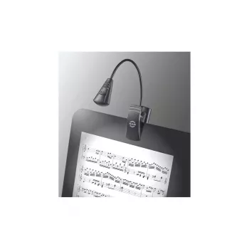 LED-muziekstandaardlamp König & Meyer 12241 zwart batterijgevoed