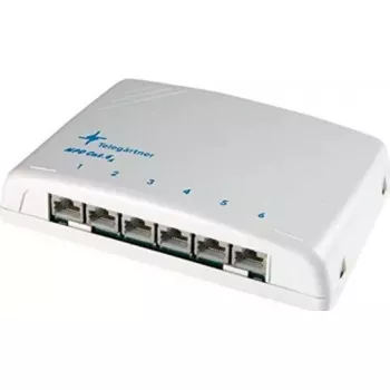 Telegaertner MPD6-HS K Cat.6A minidistributeur, 6x RJ45, alpenwit