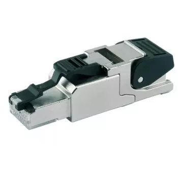 Telegärtner MFP8 T568 A Cat.6A RJ-45-stekker, zwart/zilver