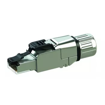RJ-45-connector Telegärtner J00026A5001 — zilver, voor Cat6a-kabel