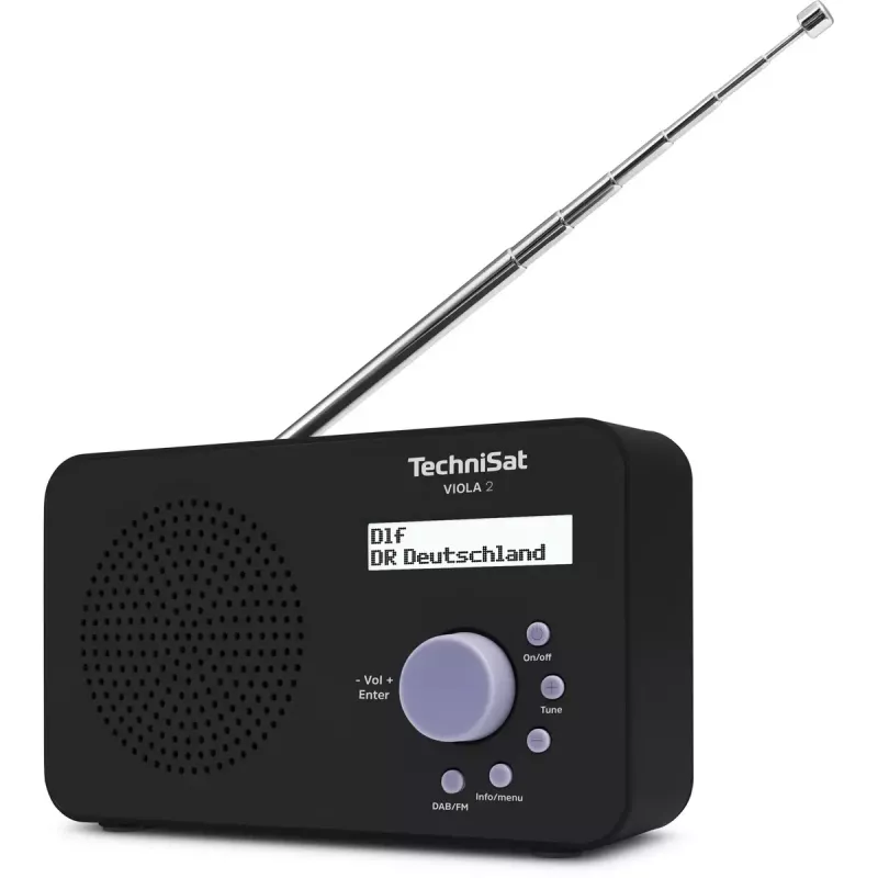 Draagbare radio TECHNISAT VIOLA 2 – DAB+ & FM, lcd-display, 1 W, 3,5 mm jack, zwart