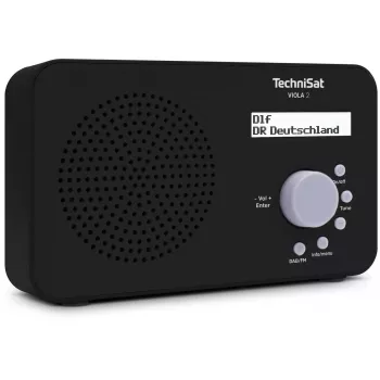 Draagbare radio TECHNISAT VIOLA 2 – DAB+ & FM, lcd-display, 1 W, 3,5 mm jack, zwart