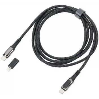 Oplaadkabel TROIKA SPEEDY XL zwart – USB-oplaad- en datakabel, model CBL20/BK