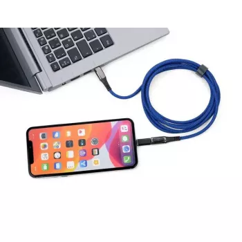 Oplaadkabel TROIKA SPEEDY XL USB-C 2 m blauw