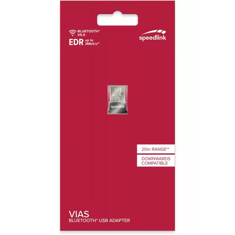 SpeedLink VIAS Nano USB Bluetooth 5.0-adapter, zwart