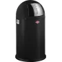 Prullenbak WESCO Pushboy Jr. 22 L mat zwart, drukdeksel, compacte keukenafvalemmer