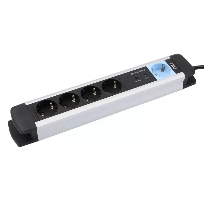Stroomverlengsnoer Olympia MS 2500 1,5 m 5 AC-stopcontacten binnen zwart zilver