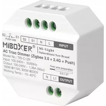 LED-verlichtingscontroller MiBoxer TRI-C1ZR ZigBee 2,4 GHz — slimme RGB/RGBW-regelmodule