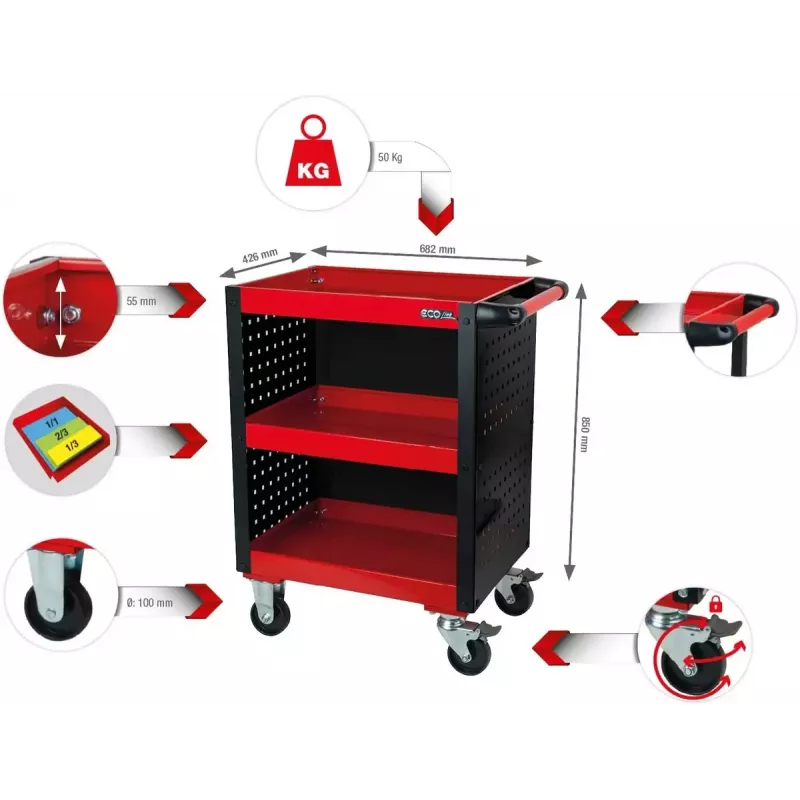 KS Tools ECOline werkplaatsservicewagen (890.0006)