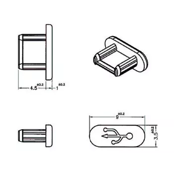 Busafscherming USB Micro-B DeLOCK 64007