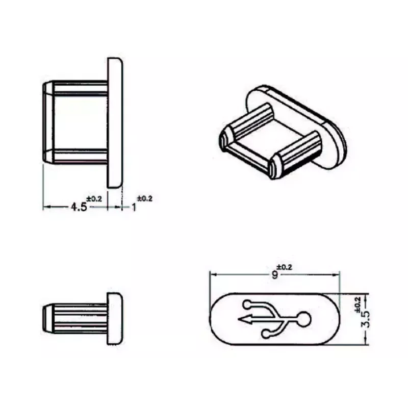 Busafscherming USB Micro-B DeLOCK 64007