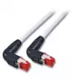 EFB Elektronik K4137GR.3 RJ45 patchkabel, Cat.6A S/FTP, 2x90° gehoekt, 3 m, grijs