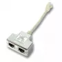 EFB Elektronik K5125.015 T-adapter 1:1 parallel, RJ45 naar 2x RJ45, 0,15 m, wit