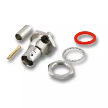 BNC-kabelconnector EFB Elektronik 52515.1, zilveren uitvoering