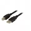 EFB Elektronik USB 2.0 A/B 3,0 m USB-kabel zwart stekker/stekker