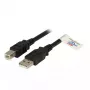 EFB Elektronik USB 2.0 A/B 3,0 m USB-kabel zwart stekker/stekker
