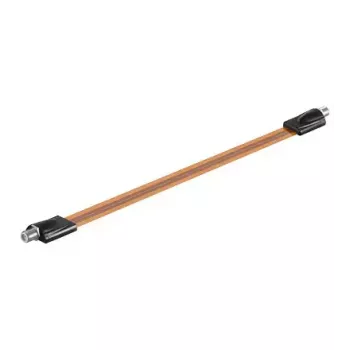 Goobay 67246 SAT-raamdoorvoer, extra plat, 0,5 m, F-female, bruin/zwart
