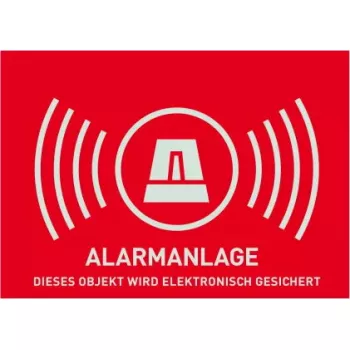 ABUS AU1322 alarmwaarschuwingssticker, 148 x 105 mm