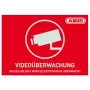 Waarschuwingsbord ABUS AU1420 rechthoekig rood wit zelfklevend