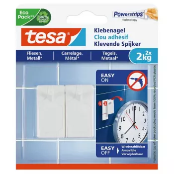 Universele binnenhaak Tesa 77762-00000-01 – wit, 2-pack