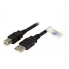 USB 2.0-datakabel EFB Elektronik K5256SW.1,5 — USB A naar USB B, 1,5 m, zwart