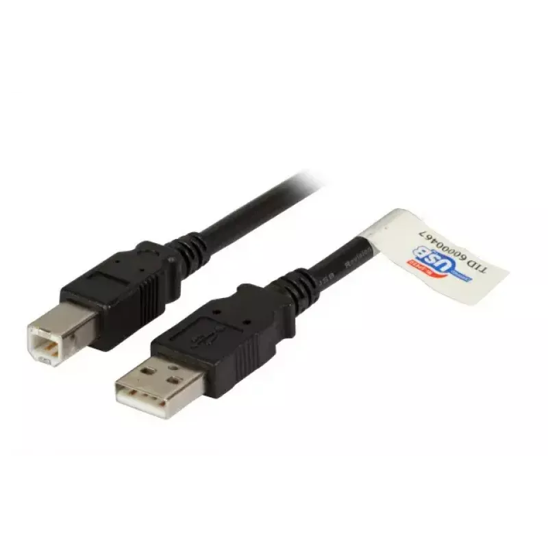 USB 2.0-datakabel EFB Elektronik K5256SW.1,5 — USB A naar USB B, 1,5 m, zwart