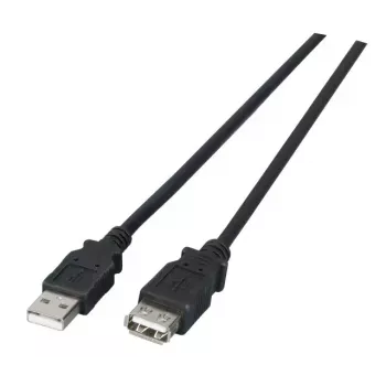 USB-A-naar-USB-A-kabel EFB Elektronik K5205.3 — USB 2.0, 3 m, zwart