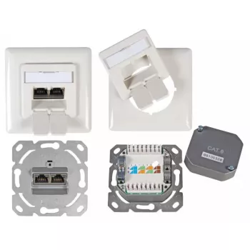 Stopcontactmodule 2 x RJ-45 EFB Elektronik ET-25211.2V1