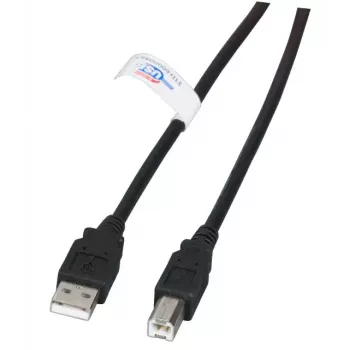 USB-kabel EFB Elektronik K5203.3 3 m USB A USB B zwart