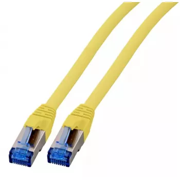 Netwerkkabel EFB Elektronik K5525FGE.10 RJ-45 Cat6a 10 m geel