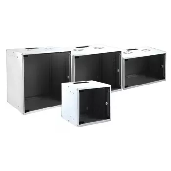 Wandmontage server-/netwerkrack EFB Elektronik WGB-1912WS.45 12U wit, max. draagvermogen 80 kg