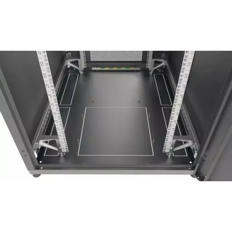 EFB Elektronik PRO 42U 19" serverkast, 800x1000 mm, geperforeerde voor- en achterdeur, lichtgrijs RAL 7035