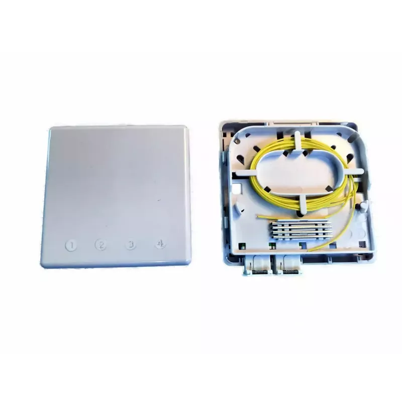 Netwerk-aansluitbox EFB Elektronik FTTH-BOX-IN-6, kunststof behuizing, 80×80×28 mm, wit