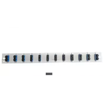 Patchpaneel-accessoire EFB Elektronik SB-FP-12SC-D-V-OM3 — 1U rackmontage, 12 SC, grijs, 432×13×43,5 mm