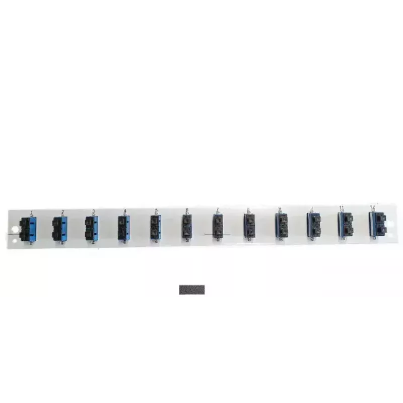 Patchpanel-accessoire EFB Elektronik SB-FP-12SC-D-V-OS2 — 1HE rackmontage, 432×13×43,5 mm, grijs