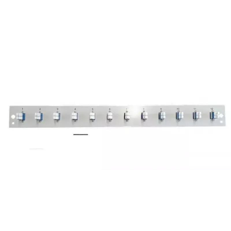 EFB Elektronik SB-FP-12SC-S-OM4 Frontpaneel met 12 LC Duplex-koppelingen OM4, grijs, 1U