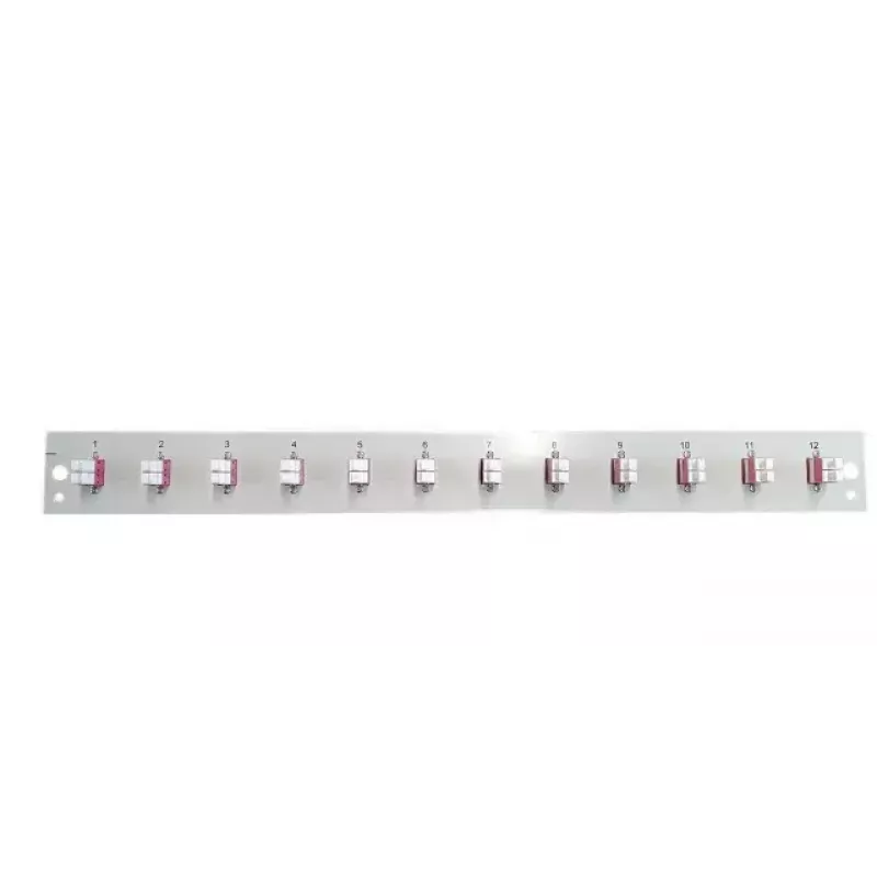 EFB Elektronik SB-FP-12SC-S-OM4 Frontpaneel met 12 LC Duplex-koppelingen OM4, grijs, 1U