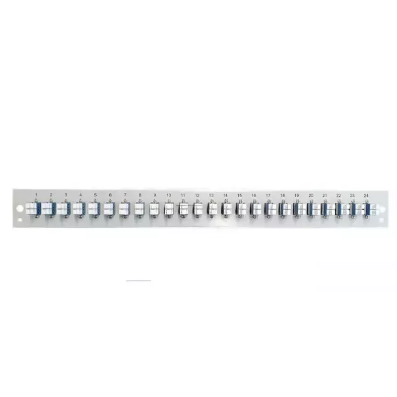Patchpaneel-accessoire EFB Elektronik SB-FP-24SC-S-OM4 — 1U rackmontage, 432×13×43,5 mm, grijs