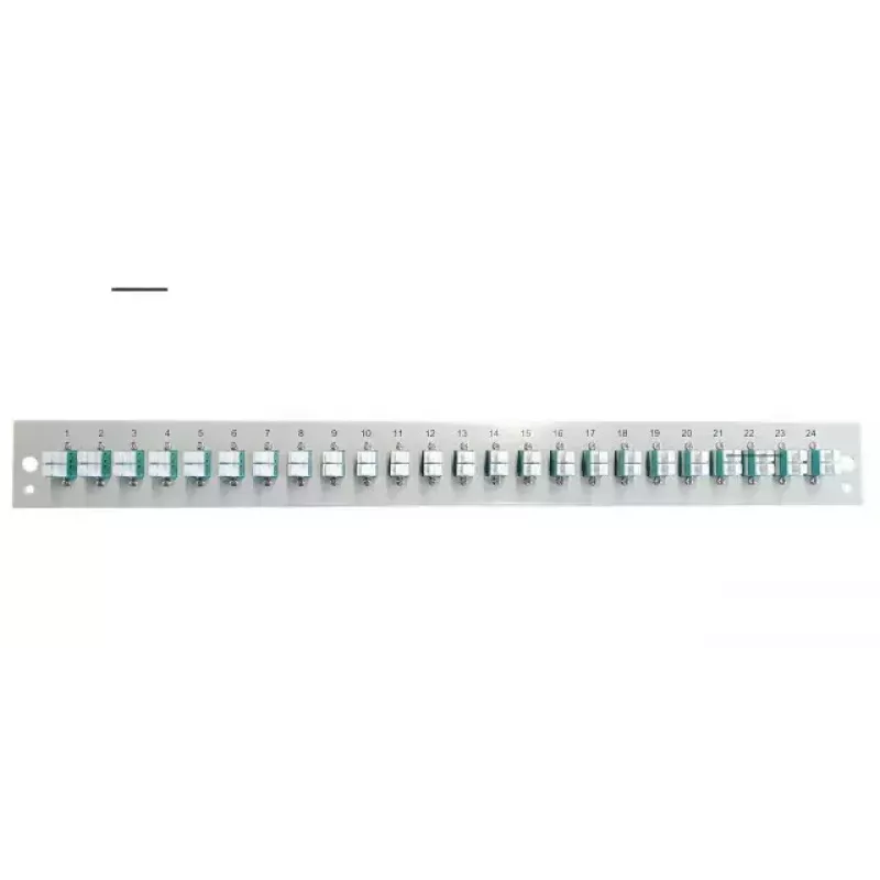 Patchpaneel-accessoire EFB Elektronik SB-FP-24SC-S-OM4 — 1U rackmontage, 432×13×43,5 mm, grijs