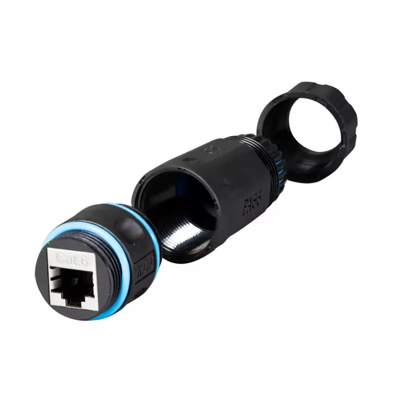 RJ45 Cat.6 IP68-adapter EFB Elektronik model IP68DFKRJ45WP – waterdichte ethernetstekker