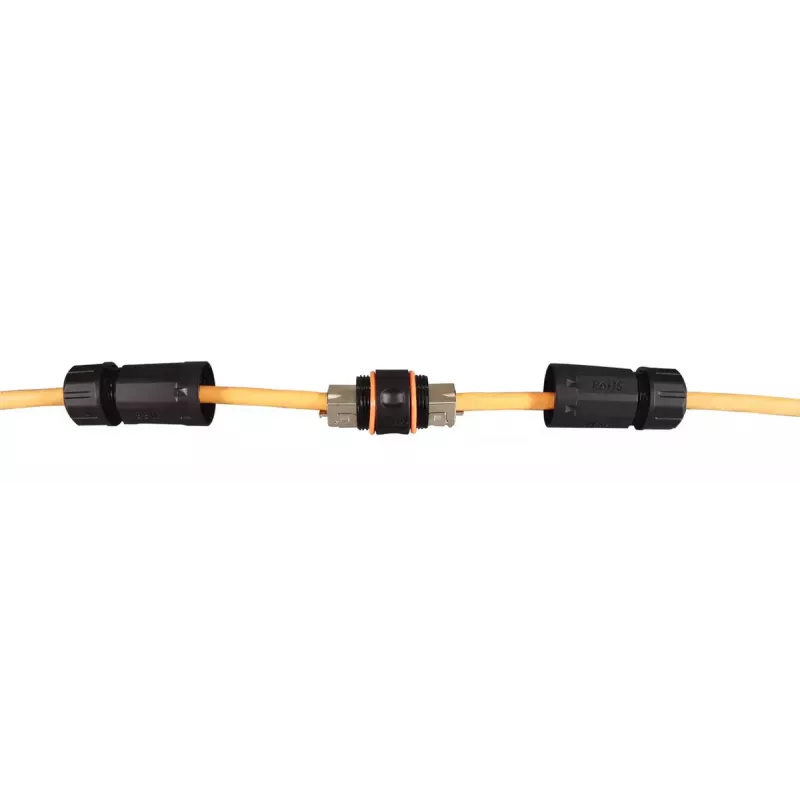 EFB Elektronik IP68DFKRJ456AWP kabelverbinder 2x RJ-45 zwart