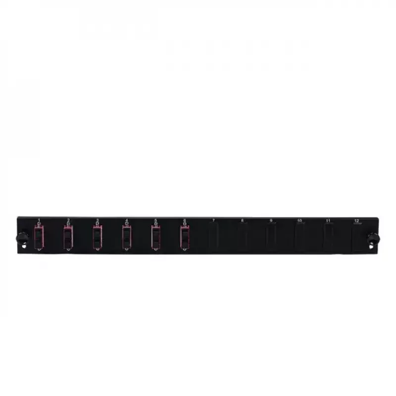 Patchpanel-accessoire EFB Elektronik SB-FP-6SC-D-V-OM3, 1U rackinbouw, 432×13×43,5 mm, grijs