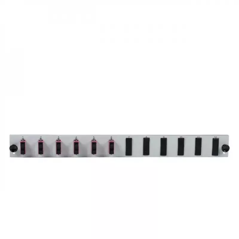 Patchpaneel-accessoire EFB Elektronik SB-FP-6SC-D-V-OS2 — 1HE rack, 432×13×43,5 mm, grijs