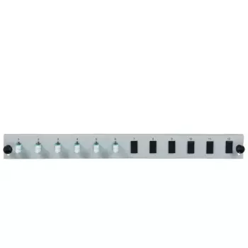EFB Elektronik SB-FP-6SC-S-OM3 12-poorts frontplaat met 6 LC duplex-koppelingen OM3, grijs, 1U