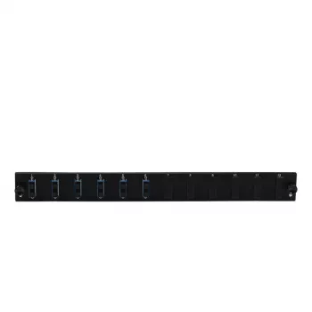 Patchpanel-accessoire EFB Elektronik SB-FP-S-6SC-D-V-OS2 — 1U rackinbouw, 6 SC duplex, zwart, 432×13×43,5 mm