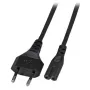 Netkabel EFB Elektronik Euro‑C7, 180° haaks, zwart, 5 m, 2×0,75 mm²