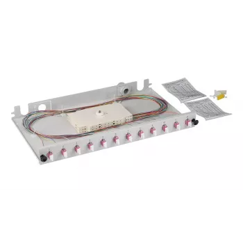 Patchpanel EFB Elektronik BA71901L24OM4 1U LC OM4 grijs metaal rackmontage