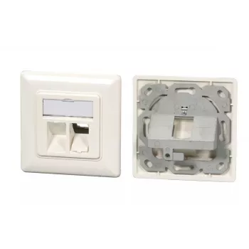 Stopcontactraam EFB Elektronik ET-25085V3 2 x RJ-45 wit