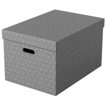 Opbergbox ESSELTE 628287 rechthoekig karton grijs 355×510×305 mm